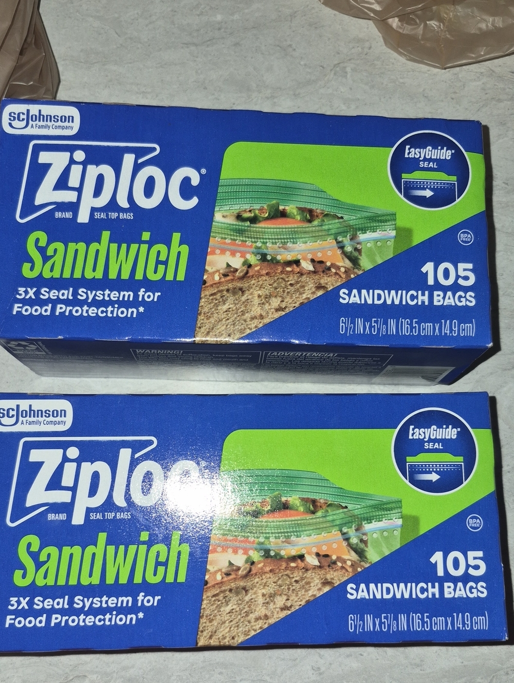 Sandwich Bags 105 Count x2